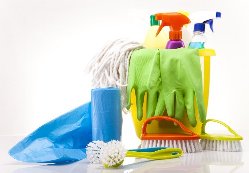 Cleaner confirming appointment details and access requirements