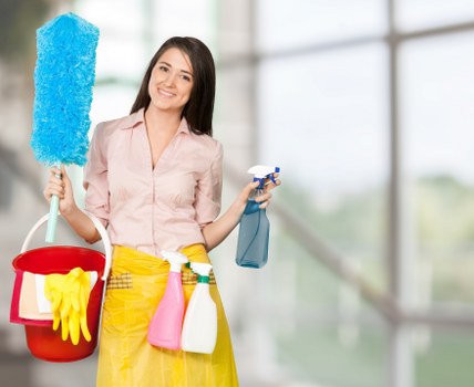 Commercial cleaning team working in a Haringey business premises