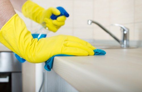 Deep cleaning carpets in a Haringey property using professional equipment