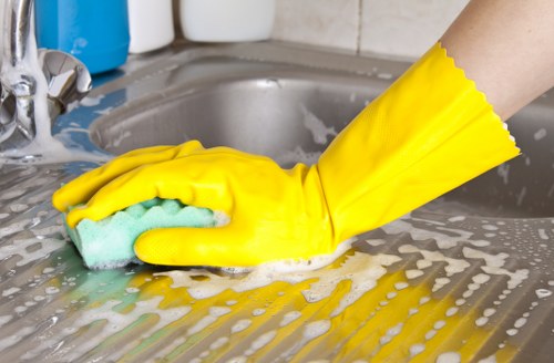 Detailed after builders cleaning of kitchen surfaces in Haringey