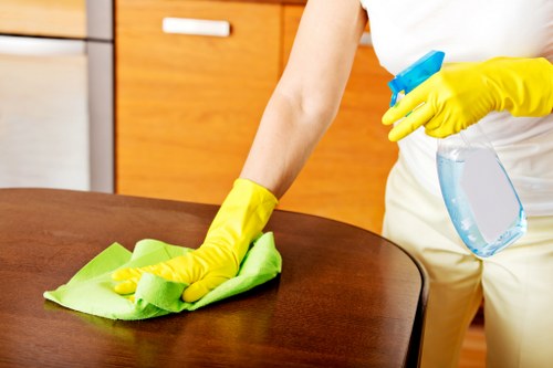 Local deep cleaning team working in a Haringey flat and communal space